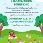 Lauantaina 17.8. klo 14-17 Kupittaanpuistossa. Tapahtuma on maksuton.